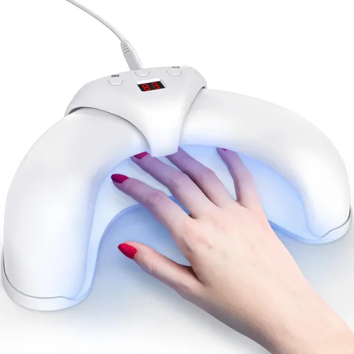 Foldable Nail Fast Dryer for Gel Polish with Display Screen, Auto Sensor and 3 Timer, Protecting The Back of The Hand