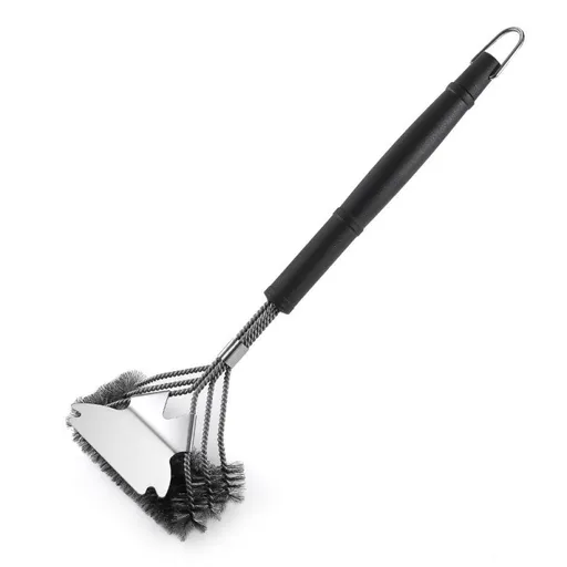 Grill Brushes Barbecue Scrapper Accessories Cleaning Brush Tools Outdoor Cleaner Stainless Steel Bristles Wire Kitchen Clean,Black