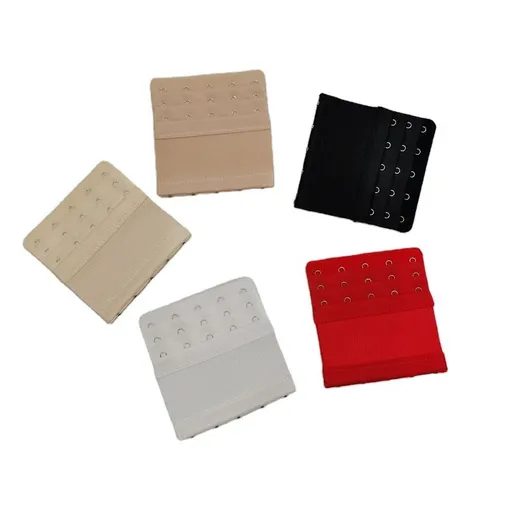 5Pcs Bra Extenders 5 Hooks 3 Rows Elastic Bra Strap Extension for Women, Soft Stretchy Back Bra Extension Strap