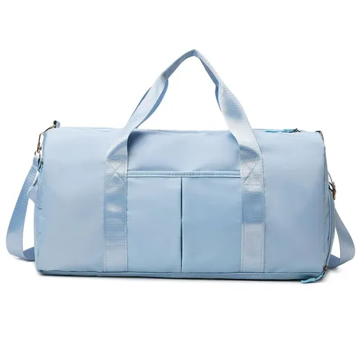 Large Sports Gym Bag Oxford Travel Bag Wet Dry Storage for Swimming - Sky Blue