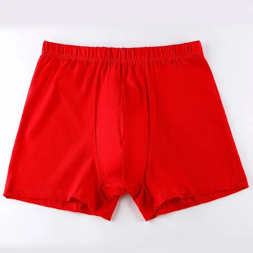 Zhenruiti Men Cotton Boxer Shorts High Waist Breathable Red XXL (62.50 kg-70.00 kg