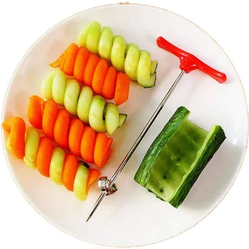Fruit Spiral Knife Spiral Knife Vegetable Coiler Scroller Stainless Steel Magic Scroller Creative Model Cucumber knife Fruit