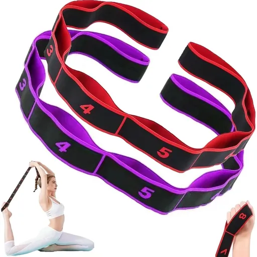 2PCS Fitness Resistance Bands with Handles, Numbered Stretch Resistance Bands with Clear Markings for Glutes, Arms, Full Body Stretching, Shaping, Yoga