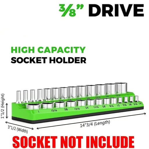 1PC 3/8" Green Imperial Magnetic Socket Organizer Storage Holder Trays Single size
