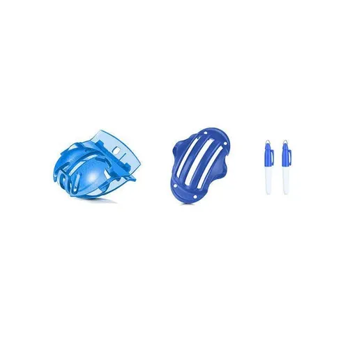 Sports Alignment Golf Ball Marker 3 Line Tool Drawing Liner Set Stencil Au Stock - Blue