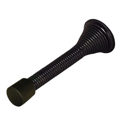 Door Stoppers, 10 Pack Spring Door Stops with Rubber Bumper, Satin Nickel Door Stoppers for Bottom of Door （black）