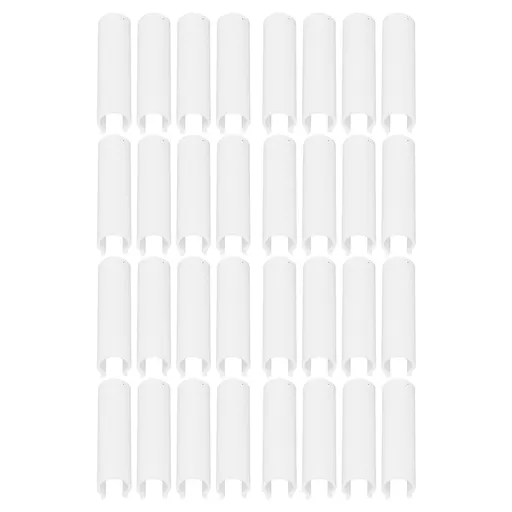 32Pcs Greenhouse Pipe Clamp PVC Multifunctional Reusable Pool Cover Clamp for Films Shade Cloths White Small