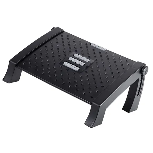 Under Desk Foot Stool with Roller Massager 6 Levels Height Adjustable Prevent Slip Ergonomic Under Desk Footrest for Home Dorm Office