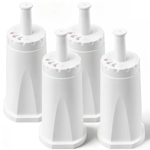 Water Filter 4-Pack for Breville Oracle, Barista & Bambino | Coconut Activated Carbon & Ion Exchange Filtration | BES008WHT0NUC1 Replacement