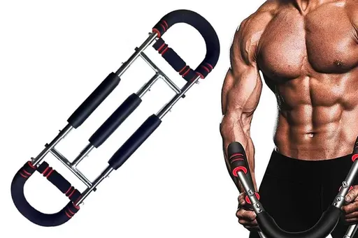 Twister Arm Trainer Adjustable Twister Arm Chest Exerciser With 3 Springs - Red