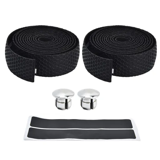 Handlebar Tape Quick Dry Anti Slip Tape Synthetic Sponge Bicycle Cycling Wrap Tape for Outdoor ExerciseBlack