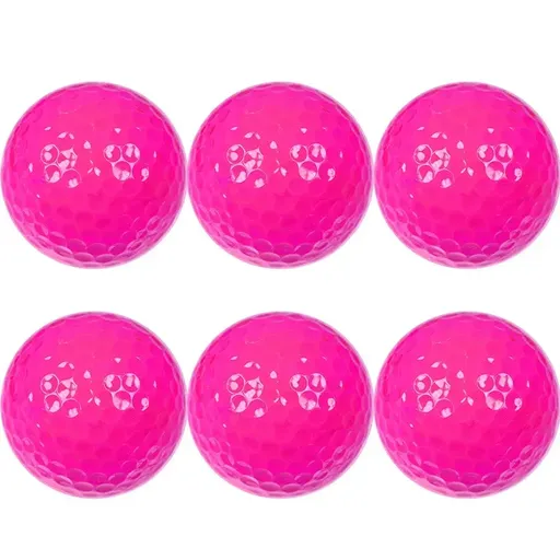 6Pcs Practice Golf Balls For Golfer Gift Golf Accessories for Indoor Outdoor - Pink Gift Ball