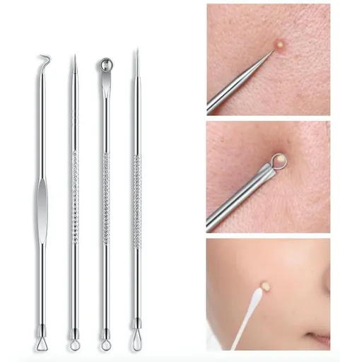 4-pack Blackhead Remover Tool, Silver