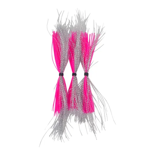 Dekoi Krystal Flash Lure Skirts, Silver Pink
