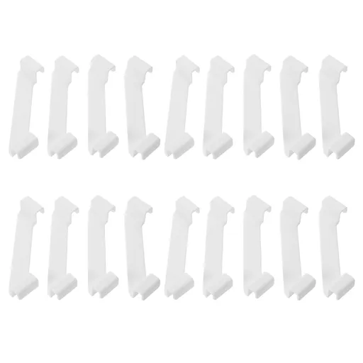 Storage Box Connectors - Stacking Aid - Storage Crate Clips - Wardrobe Organizer - Stacking Bins - Corner Clamps - Storage System - Anti-Slip - Drawer Bins Fastening - Drawer Divider Attachment - White - 20 Pieces