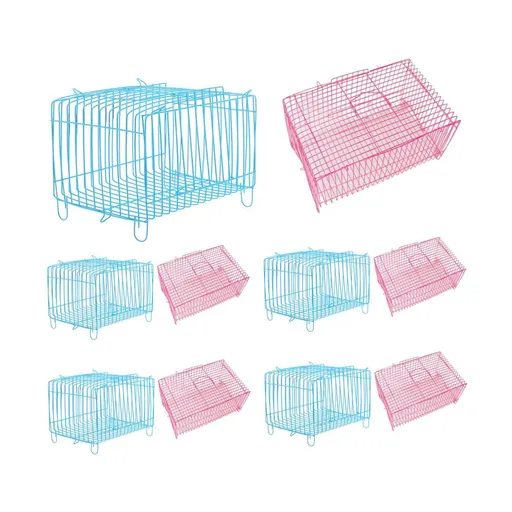 Small Bird Transport Collapsible Cage Travel Pet Carrier Portable Folding Cage - L