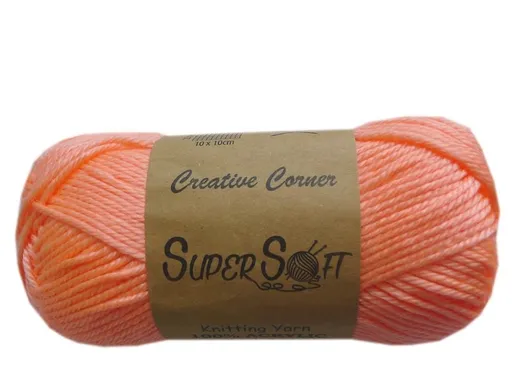 Knitting Yarn Super Soft 100% Acrylic 12 Piece Coral