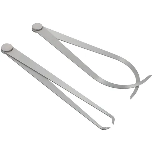 Steel Inside Outside Caliper Tools, Joint Measurement Kit with Bent and Straight-Leg for Measuring Ceramic Sculpture 2pcs 200mm