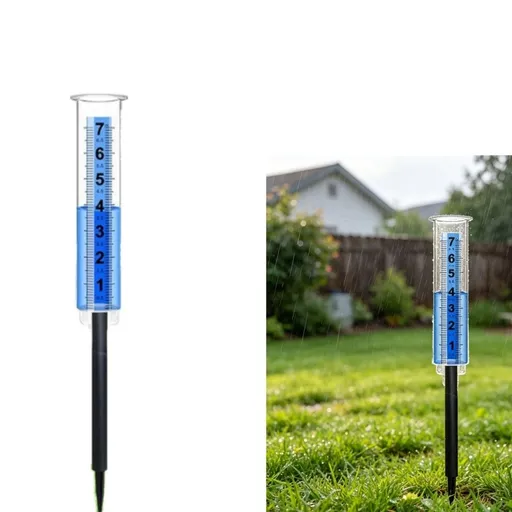2Pcs Rain Gauge, 7 Outdoor Freeze-Proof Rain Gauge with Scale, Large Capacity Digital Rain Gauge for Garden, Deck, Lawn, Patio, Farm
