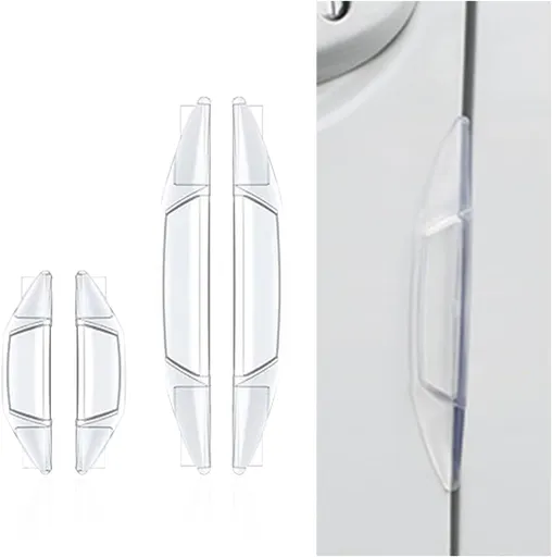 4 PCS Car Door Bumper Anti-Collision Strips, Car Door Embedded Anti-Scratch Strip, Self-Adhesive Car Side Door Edge Guard Protector, Universal Car Door Protection Decorative Cover (Transparent)