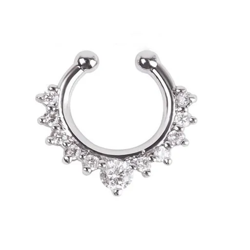 Body Piercing Jewelry,3 Pc Non Piercing Fake Clip On Nose Ear Lip Ring Hoop Perfect a Jewelry Gift Nose Ear Lip Belly Button
