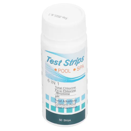50Pcs Water Test Strip 6‑In‑1 PH Value Hardness Test Strip Pool Test Strip for Aquarium Pond