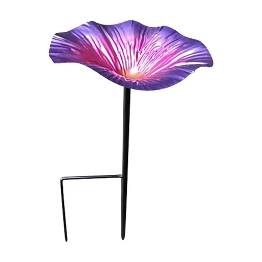 Vivid Metal Butterfly Water Feeder - Decorative Bee & Bird Bath Bowl with Stake for Garden, Patio & Yard, Flower Design Outdoor Watering Station for Pollinators