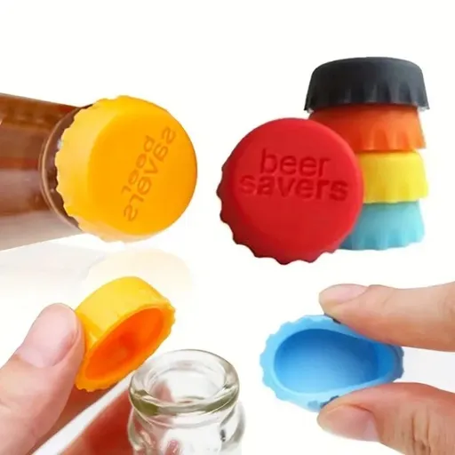 Silicone Bottle Cap 6 Pack Reusable Beer Wine Bottle Caps for Soft Drink Soda Bottle Kitchen Gadgets Home Brewing Resealable