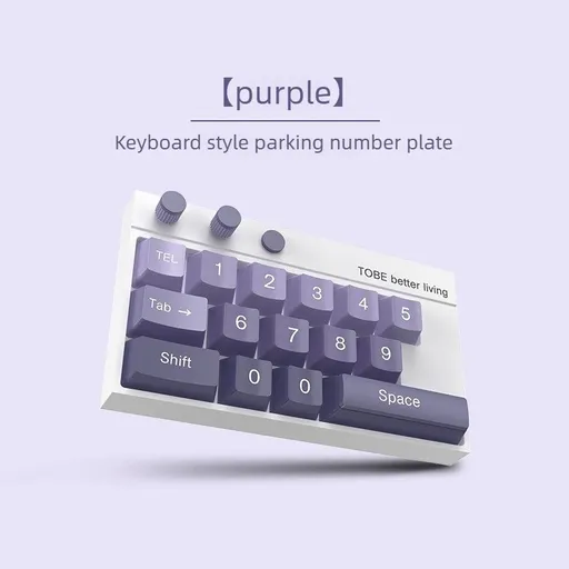 Temporary Parking Phone Number Display-purple