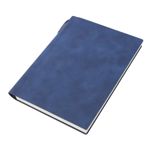 A5 200 Pages Fashion Glued PU Leather Cover Journal Travel Notebook Travellers Diary(Blue)