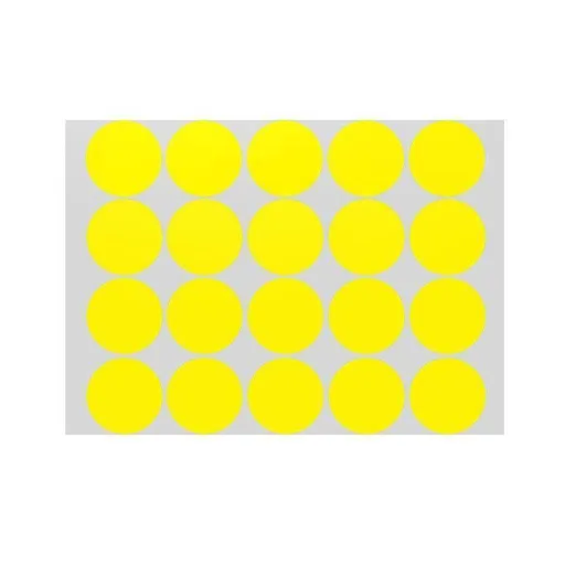 Yellow Assorted Sizes Colour Sticker Dots Adhesive Round Labels Circular Spot Scrapbook - 25mm*40 Dots