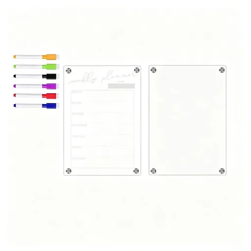 A set of 2 Acrylic transparent board of different colors Dry Board for Fridges Clear Board Kitchen Board