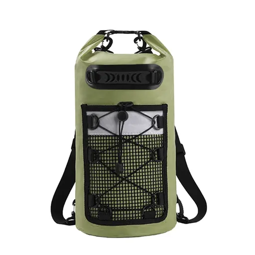 Outdoor Waterproof Dry Bag Roll Top Sack Rafting Swimming Hiking Travel Gear - Green - 30L