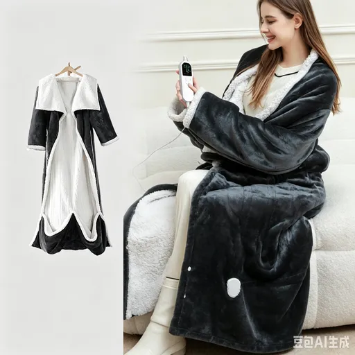 Warm Full Body Wearable Heated Blanket | With Foot Pocket & Auto Shut Off, 127×177CM Washable Heating Wrap for Sofa