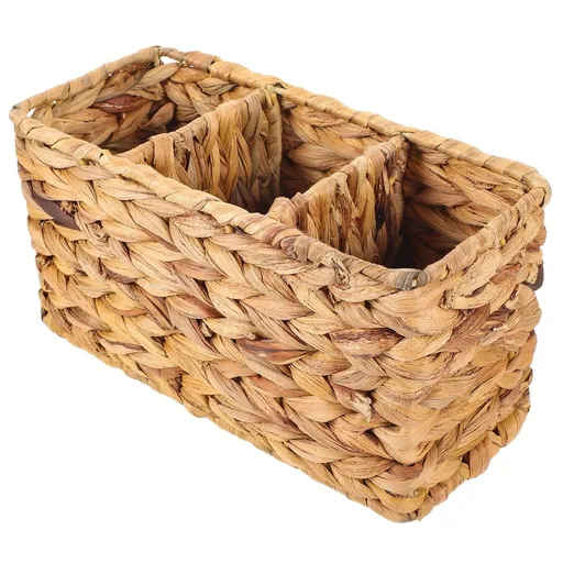1Pack Woven Storage Basket Woven Storage Organizer for Dormitory 9.04x5.11in Grass