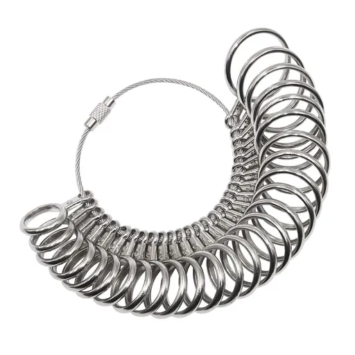 Ring Sizer Measuring Tool Set Metal Finger Sizing Gauge Rings Measurement Tool for Women Men US Size 0-13 with Half Size