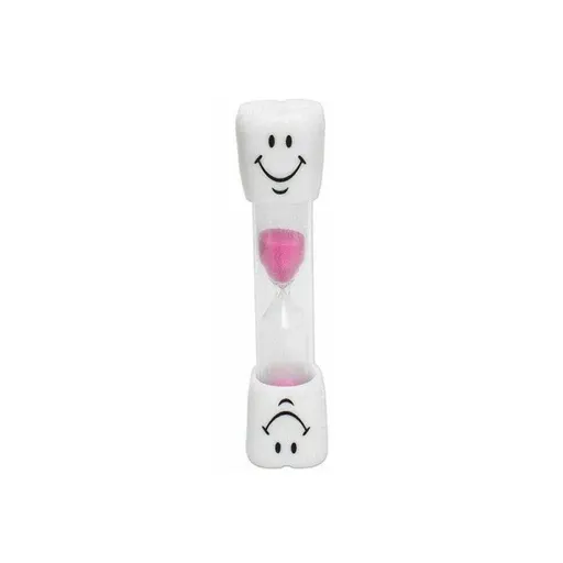 3 Mins Hourglass Sand Timer Kids Gifts Egg Kitchen Smiley Tooth Brushing Clock - Pink