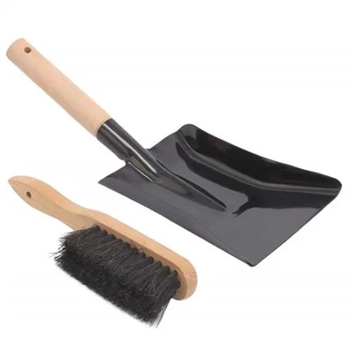 Hearth Tidy Set, Fireplace Shovel and Brush, Fireplace Tool Set, Metal Brush Pan Set, Fireplace Tools, Firepit Tools