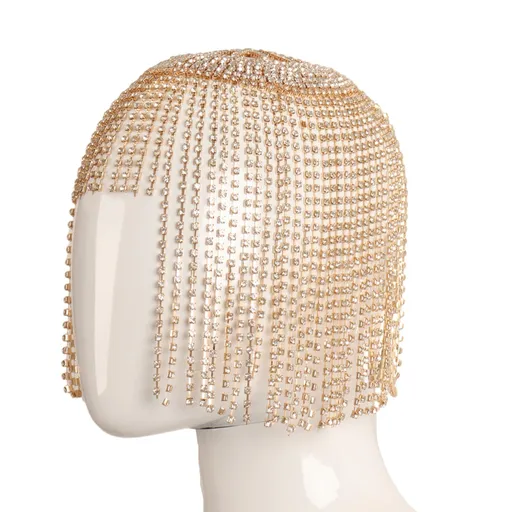 Glittering Head Chain Hat For Night Club Masquerade Party Hairchain Headdress Formal Hair Ornament Suitable for various occasions