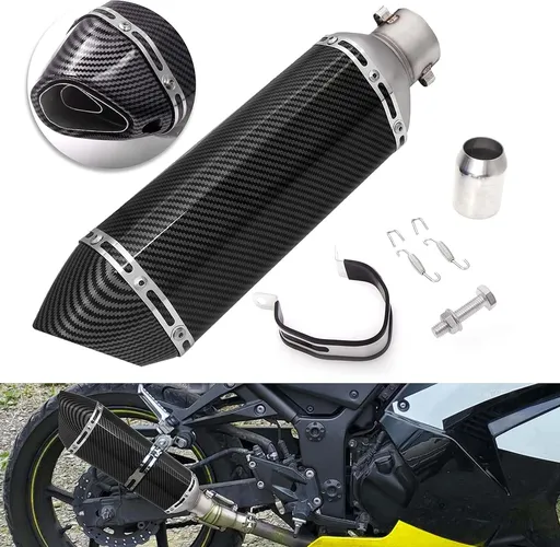 Universal Motorcycle Muffler Slip on Exhaust, Exhaust Pipe Silencers Motorcycles Muffler Tips for Scooter Motorcycle ATV Dirt