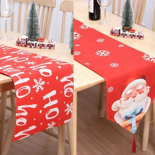2Pcs Christmas Printed Table Runner 011