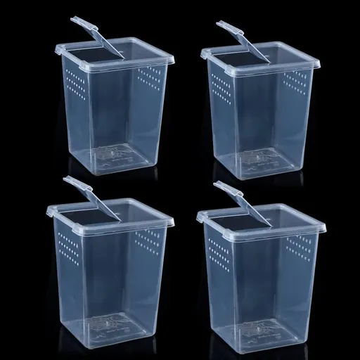 4 Pcs Insect Spider Terrariums Breeding Box Hatching Container Small Reptile Arboreal Spider Mantis Scorpion