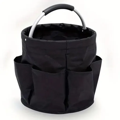 Portable Handheld Collapsible Tool Organizer Storage Box for Home Workshop Tools - Black