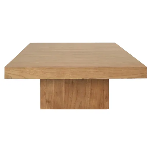 Coffee Table Solid Mindi Timber 90 x 90 cm Natural