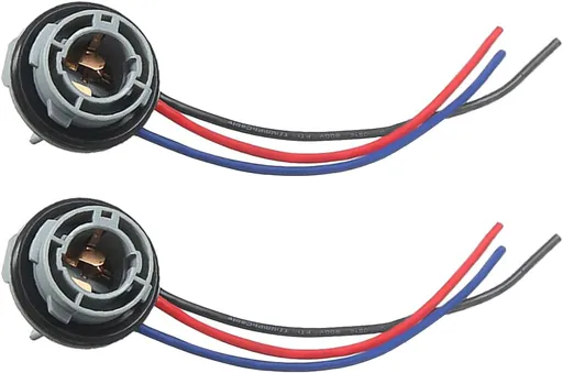 2PCS 1157 LED Bulb Socket Plug, Waterproof Turn Signal Brake Light Tail Light Socket Harness, Base Plug Connector Professional Car Accessories Fits Most Cars, Trucks, SUVs