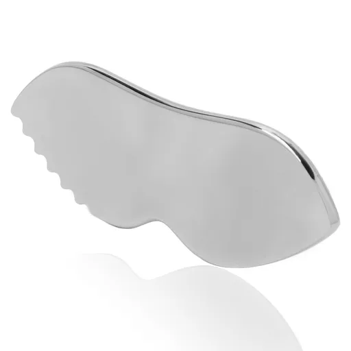 Stainless Steel Gua Sha for Facial Skin Care Scraping Massage Tool with Comb Teeth | Facial Massage, Used for Face, Neck