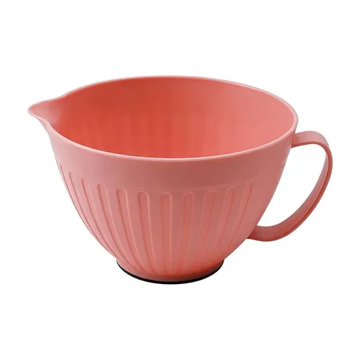 Large Capacity Plastic Mixing Bowl with Handle and Grip Base for Kitchen Baking and Cooking
