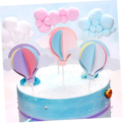 4pcs Cake Topper Balloon Cupcake Decoration Wedding Dessert Decorations Party Cupcake Decorations Valentines Cake Inserted