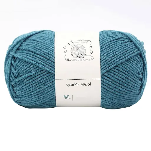 1 Pack 100 g Cotton Crochet Yarn, Soft Hand Knitting Yarn for Sweaters, Scarves, Cushions and DIY Crafts, dark green