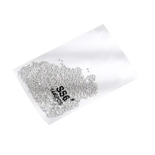 1440Pcs Glitter Rhinestones Crystal Flat Clear Bottom Glass Nail Art Nail Drill - Clear Crystal SS6